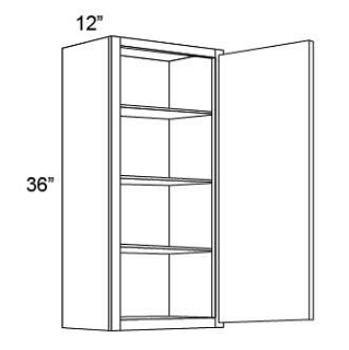 36" HIGH WALL CABINETS- SINGLE DOOR - Classic Shaker Natural Fabuwood