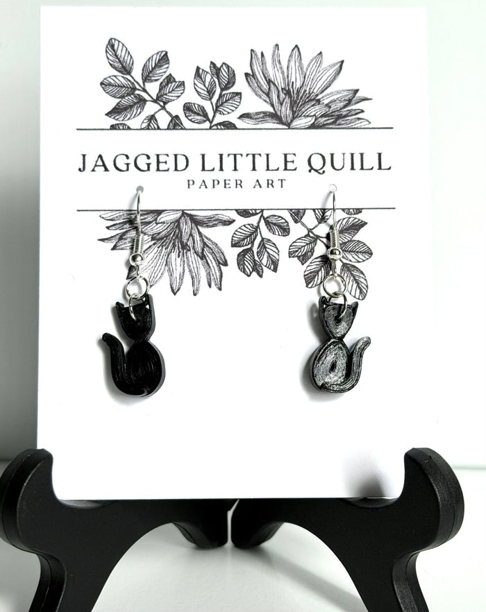 Jagged Little Quill - Spooky Paper Earrings