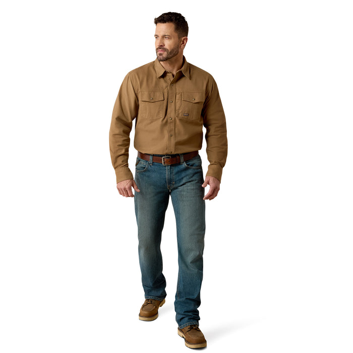 Ariat Men's Rebar Flannel Twill Snap Long Sleeve Work Shirt Work Shirts Ariat