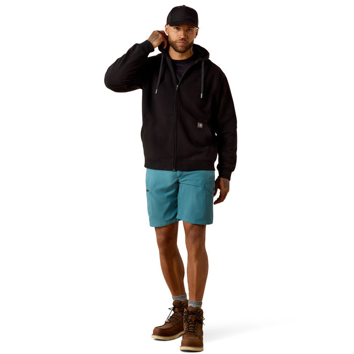 Ariat Men's Rebar Lightweight Label Full Zip Hoodie Sweatshirts & Hoodies Ariat