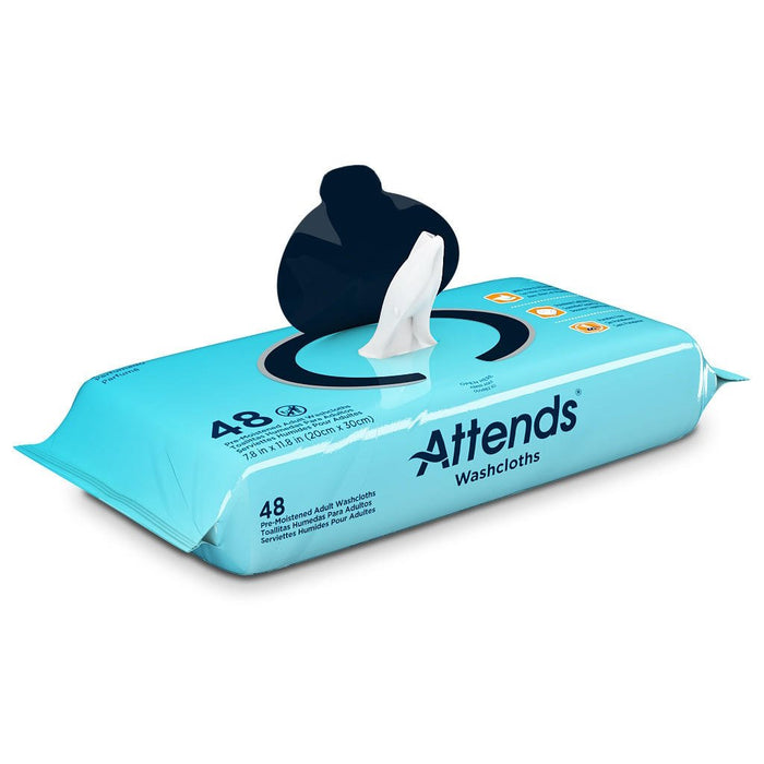 Attends Unscented Washcloths - WCU48-Pack - LL Medico