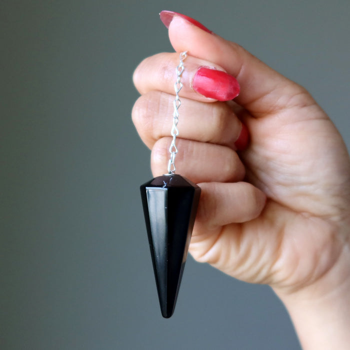 black obsidian pendulum