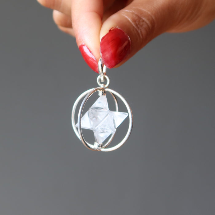 quartz merkaba pendant