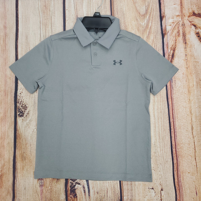 CLEARANCE UA Youth Gray Performance Polo