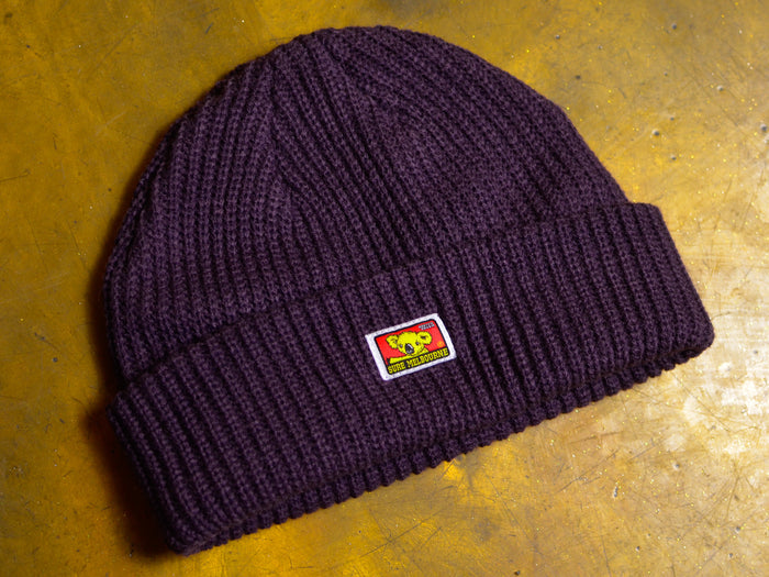 Clippy Cable Beanie - Plum