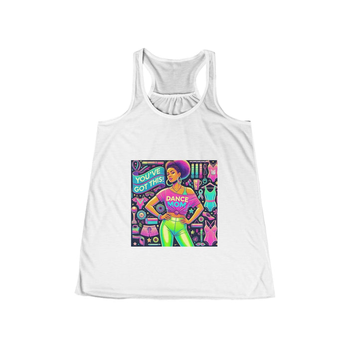 Dance Mom: You've Got This - Darker Skin Tone Mom - Sideview - Women's Flowy Racerback Tank - Whippie's