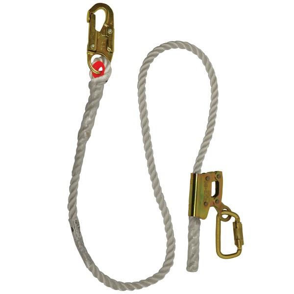 Elk River Part #: #34406 - ADJUSTABLE LANYARD /ADJUSTOR/ 5/8" X6' ROPE WITH ZSNAP AND CARABINER. 5/8" x 6' Nylon Rope. Connectors: Zsnap hookhook. Carabiner included.
