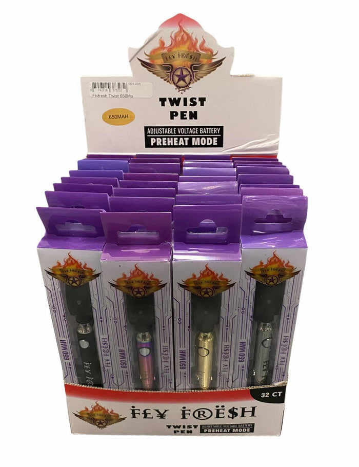 FLY FRESH TWIST PEN, 650 MAH | BOX OF 32