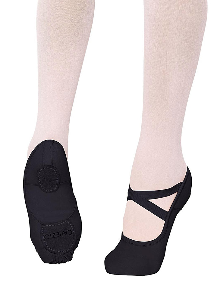 Hanami Split-Sole Canvas Ballet Shoe (Black)