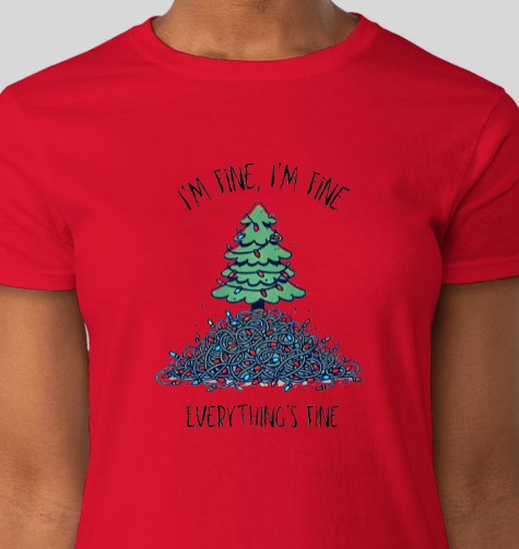 I'm Fine Christmas Stress Funny Christmas Shirt