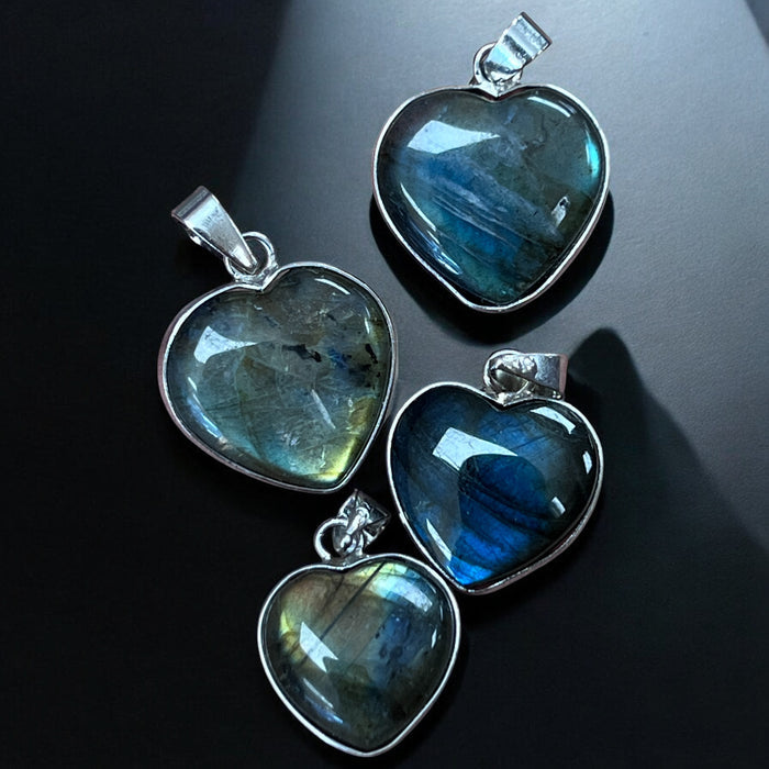 labradorite heart pendant - Raven's Cauldron - 6 N Sandusky St, Delaware, OH 43015