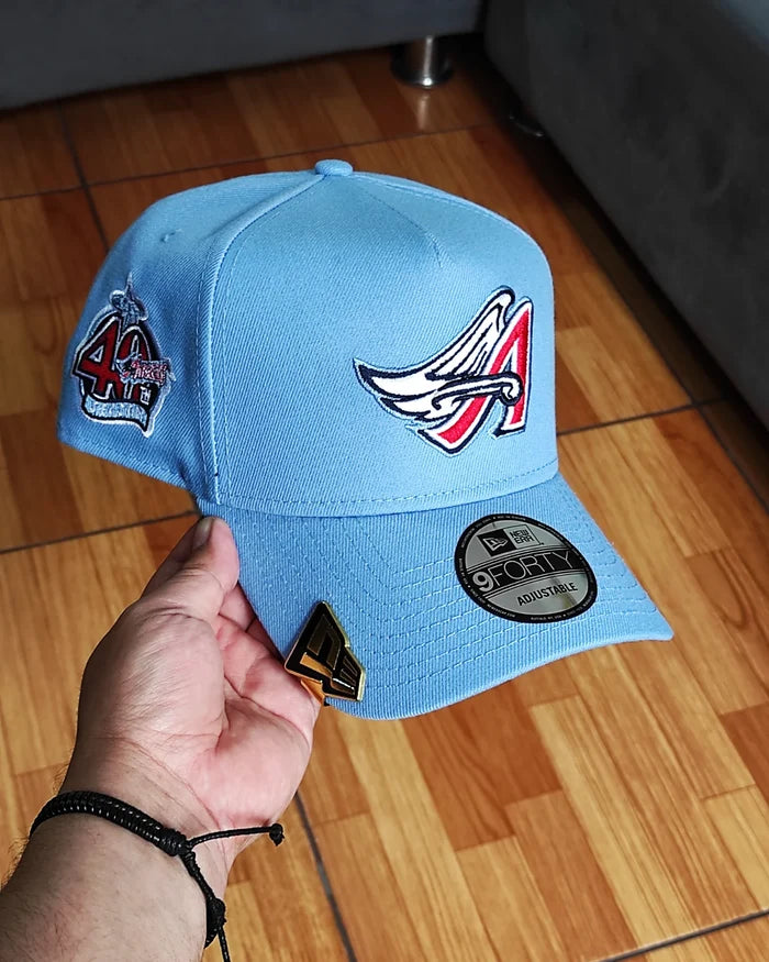 New Era Anaheim Angels Cooperstown Sky Blue 40th Anniversary 9Forty A-Frame Snapback