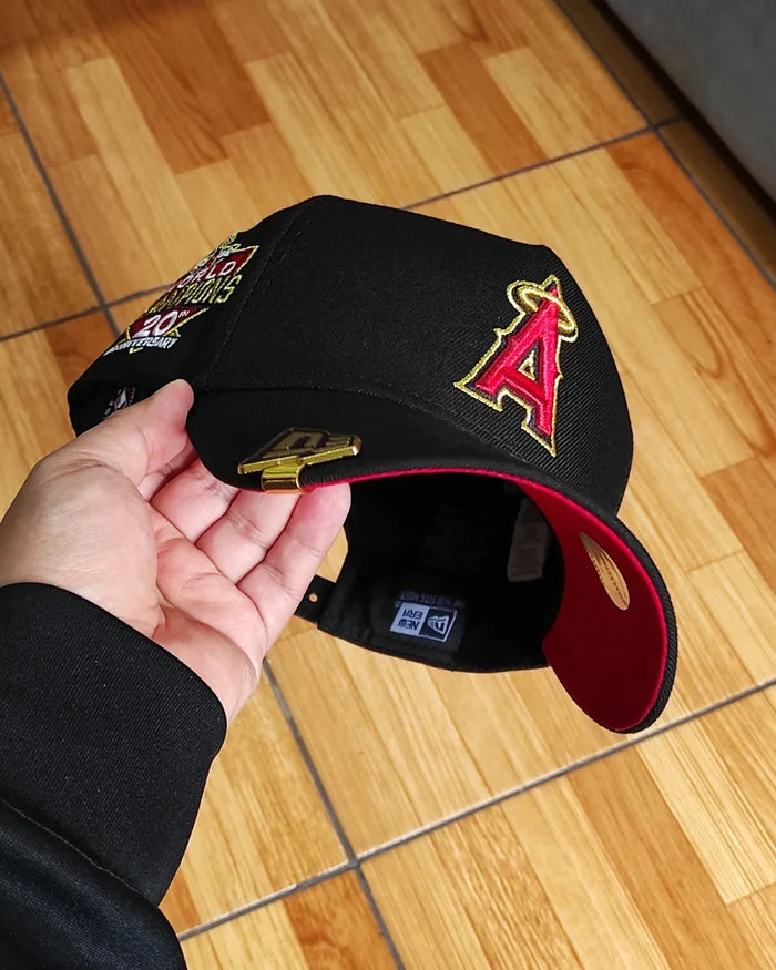 New Era Anaheim Angels world champions 20th aniversario black red 9forty a-frame snapback