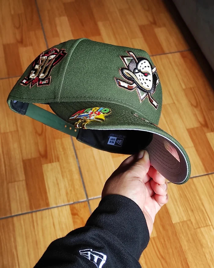 New Era Anaheim Ducks 30th Anniversary Horror Pack🔪 Green Edition 9Forty A Frame Snapback Hat