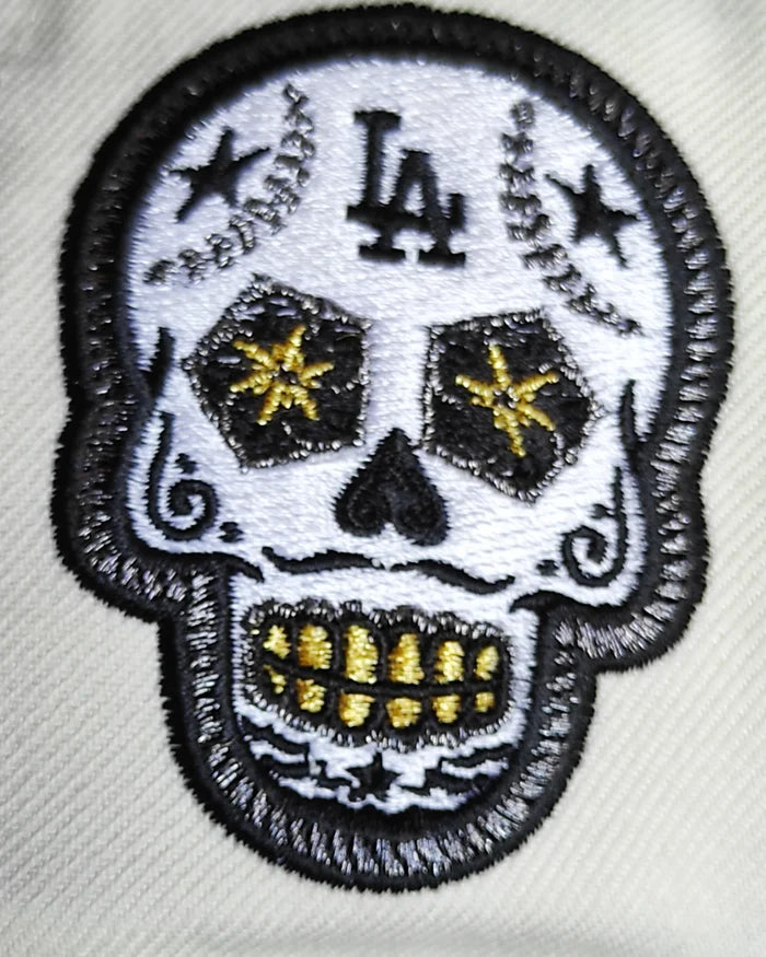 New Era Los Angeles Dodgers SKULL 💀 Chrome Black edition 59fifty fitted