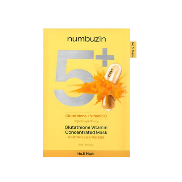 Numbuzin No.5+ Glutathione Vitamin Concentrated Mask 1pcs