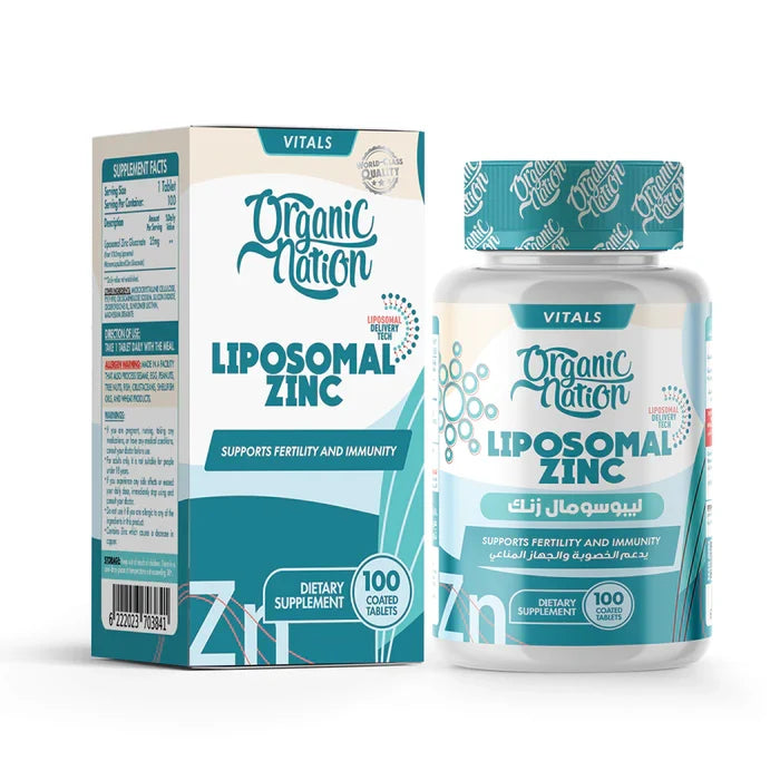 Organic Nation Liposomal Zinc 100Coated Tablets