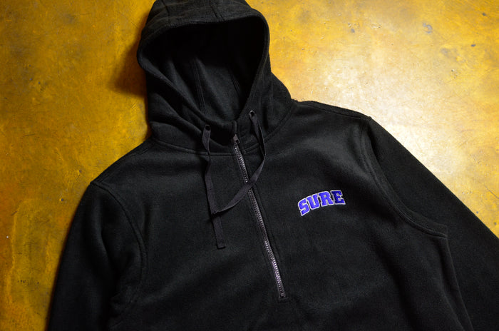 Pea Ess See Embroidered Hi-Guard Polar Hooded Fleece - Black