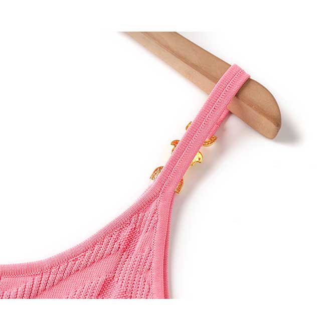 Pink Knit Midi Dress