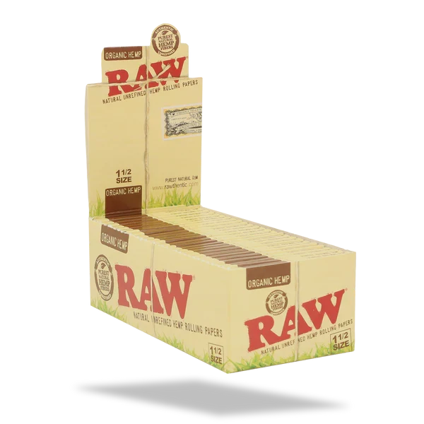 RAW | ORGANIC HEMP PAPERS 1 1/2 SIZE | 25PK