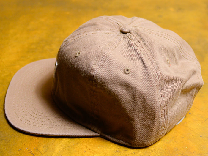 SM Patch 6 Panel Flat Brim Cap - Coffee