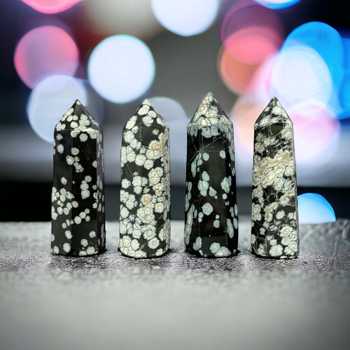 Snowflake Obsidian Tower - 2.5 - 3 Inch - Raven's Cauldron