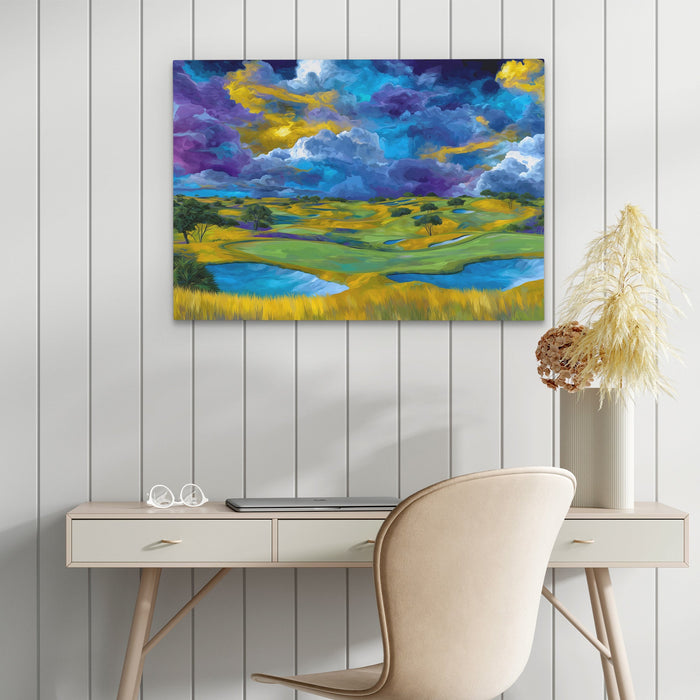 The Golden Fairway - Luxury Wall Art