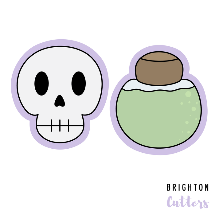 3 in. / Skull / Potion Bottle