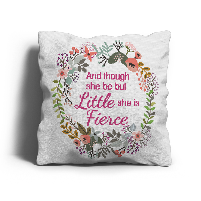 Though She be but Little Cross Stitch Pattern by Peppermint Purple