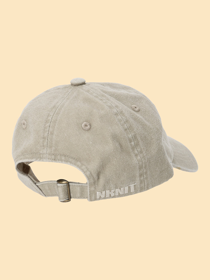 washed embroidery cap
