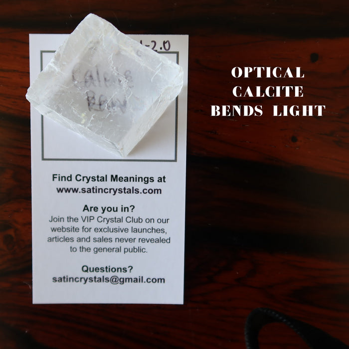 optical calcite crystal bending light