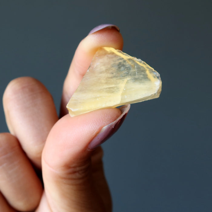 rough yellow calcite stone