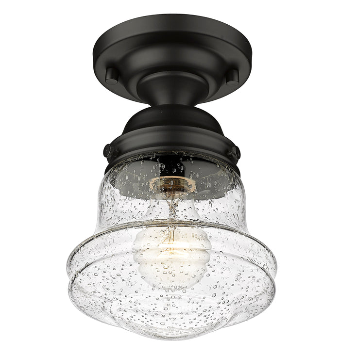 Flush Mount Z-Lite 736F1-MB Matte Black Vaughn 1 Light Flush Mount Z-Lite