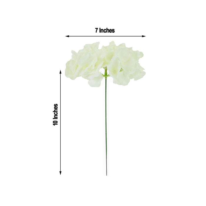 White artificial flower stem with a 7-inch bloom and 10-inch height