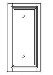 42" & 48" GLASS DOORS - SINGLE BEVEL - Fabuwood Classic Shaker Natural