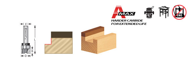 45460-S Amana Tool Carbide Tipped Flush Trim Plunge Bit, 5 Pack