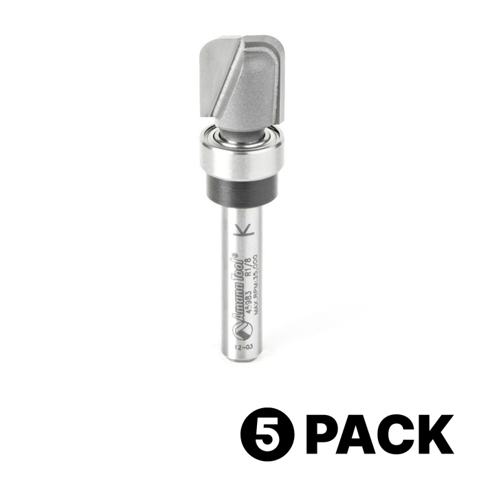 45983 Amana Tool Carbide Tipped Bowl & Tray 1/8 Radius Bit, 5 Pack