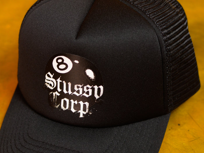 8 Ball Corp Trucker Cap - Black