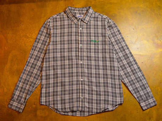 91 Flower Check Shirt - White