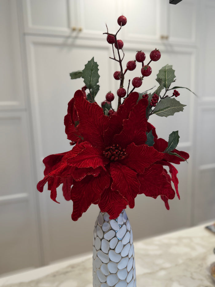 Velour Poinsettia