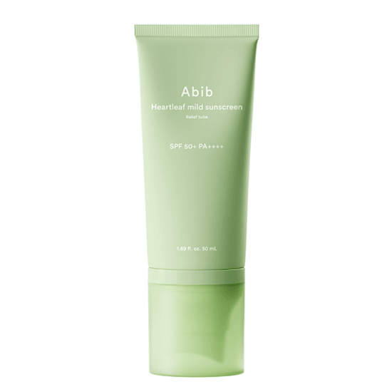 [Abib] Heartleaf Mild Sunscreen Relief Tube SPF 50+ PA++++ 50ml - Ballagrio