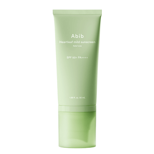 [Abib] Heartleaf Mild Sunscreen Relief Tube SPF 50+ PA++++ 50ml - Ballagrio