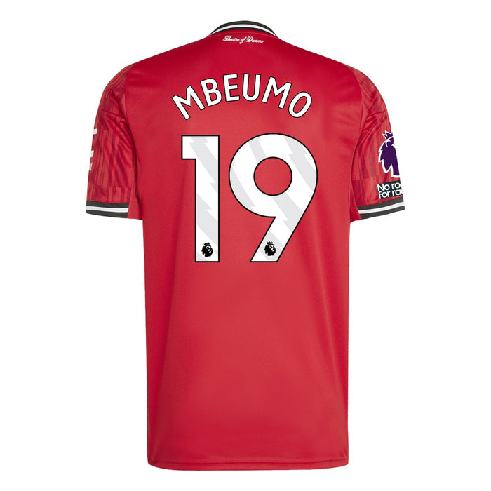 adidas Mbeumo Men's Manchester United Home Jersey 25/26 w/ EPL + NRFR Patches (Red) | SoccerWearhouse