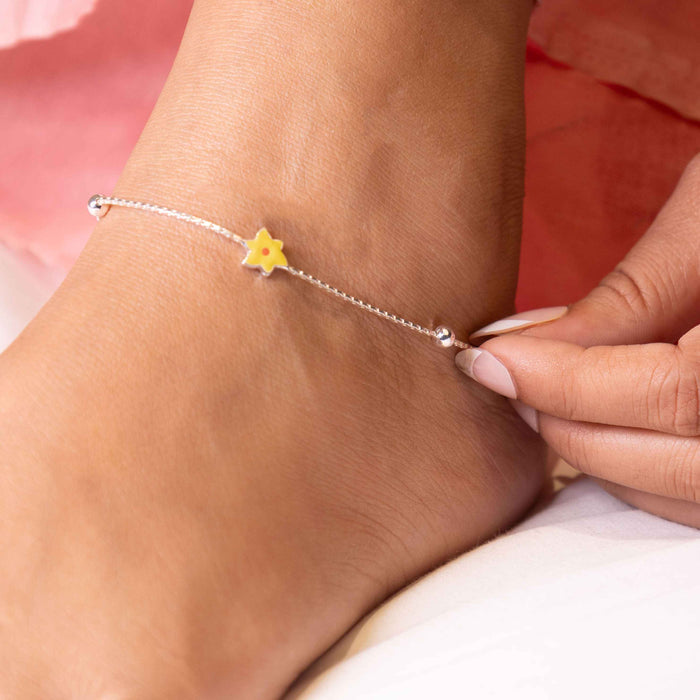 Adya Flora Charm Anklet