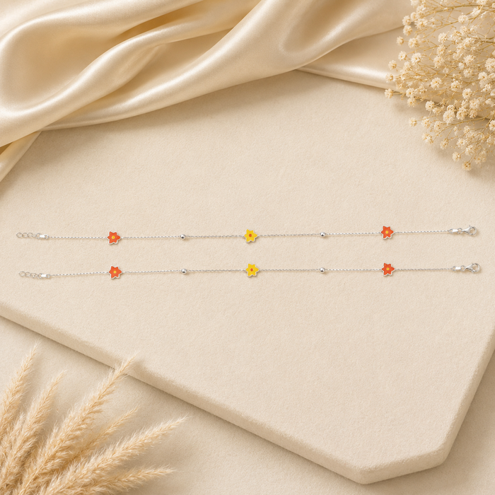 Adya Flora Charm Anklet