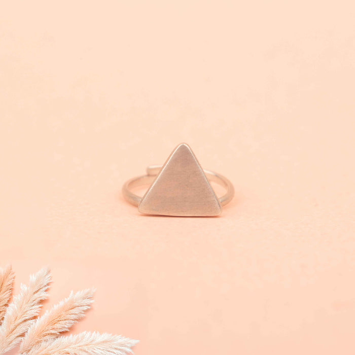 Adya Matte Trikon Ring