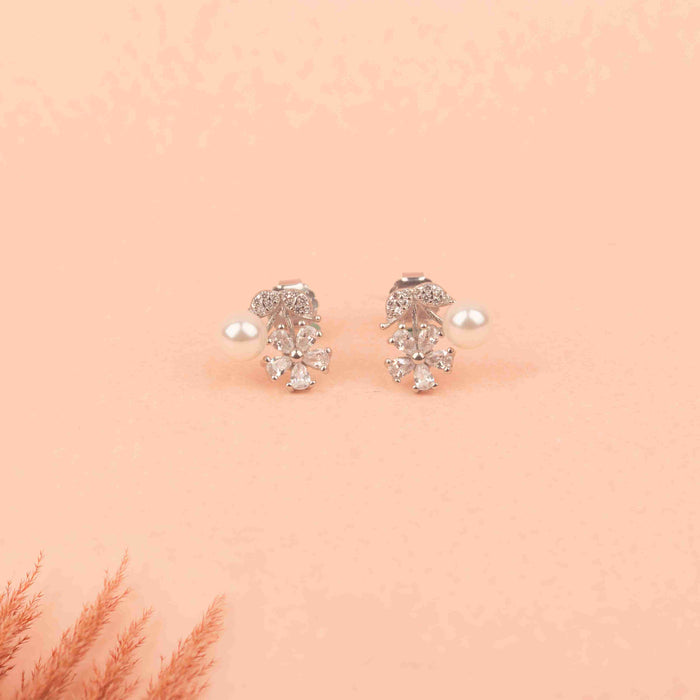 Adya Soft Bloom Pearl Stud Earrings