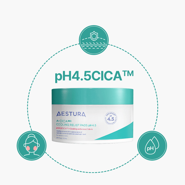 [AESTURA] A-Cica 365 Cooling Relief Pads pH 4.5 110ml 60EA - Ballagrio