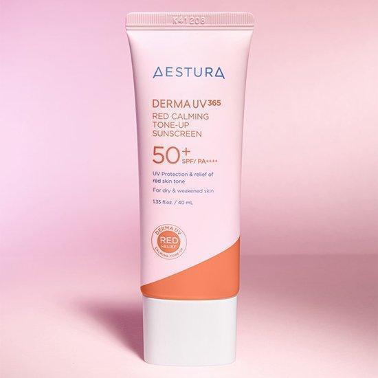 [AESTURA] Derma UV 365 Red Calming Tone Up Sunscreen SPF 50+ PA++++ 40ml - Ballagrio