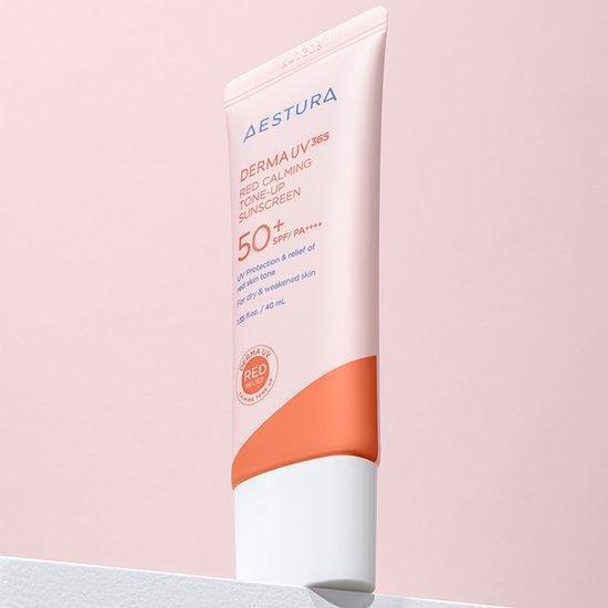 [AESTURA] Derma UV 365 Red Calming Tone Up Sunscreen SPF 50+ PA++++ 40ml - Ballagrio